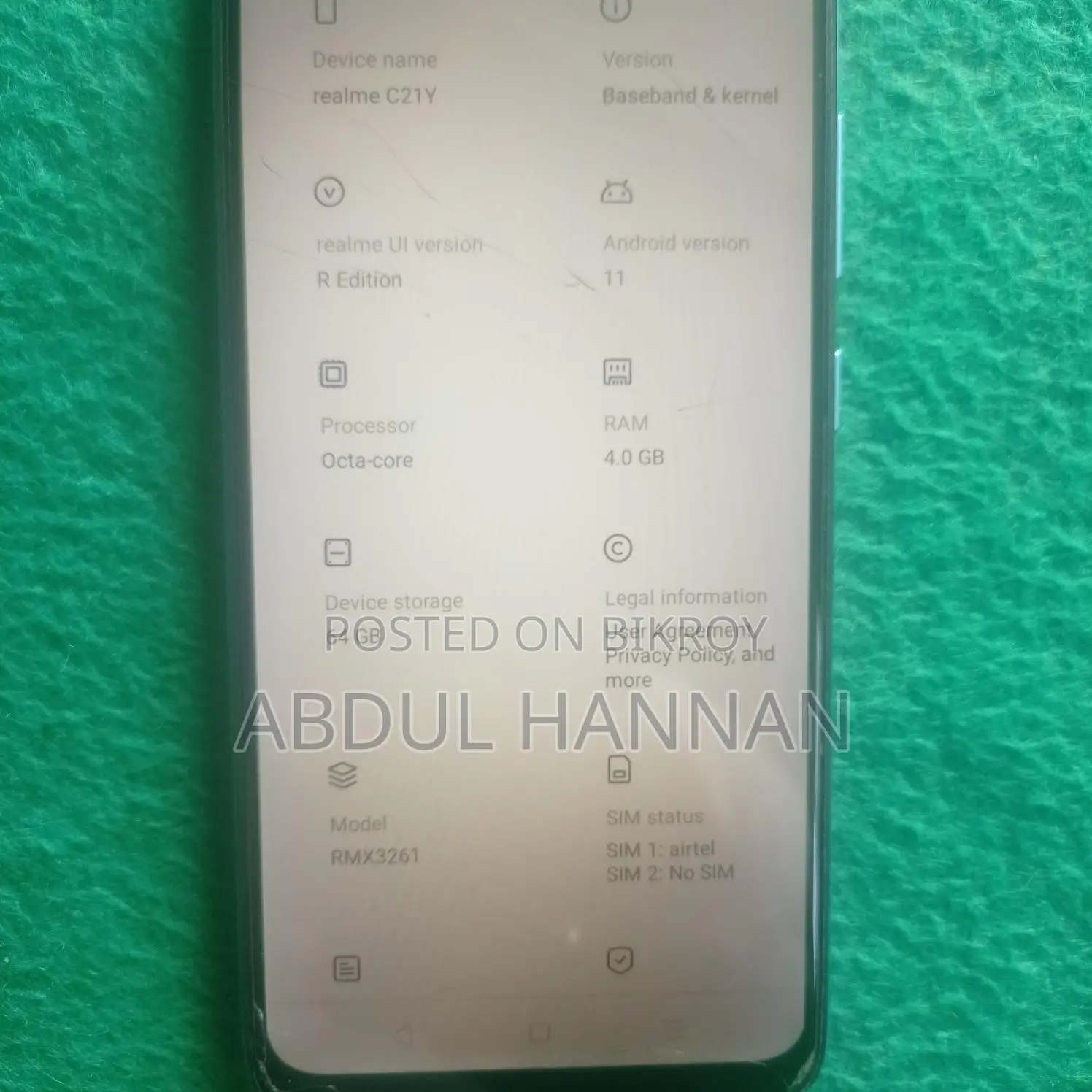 Realme C21Y ভালো (Used)