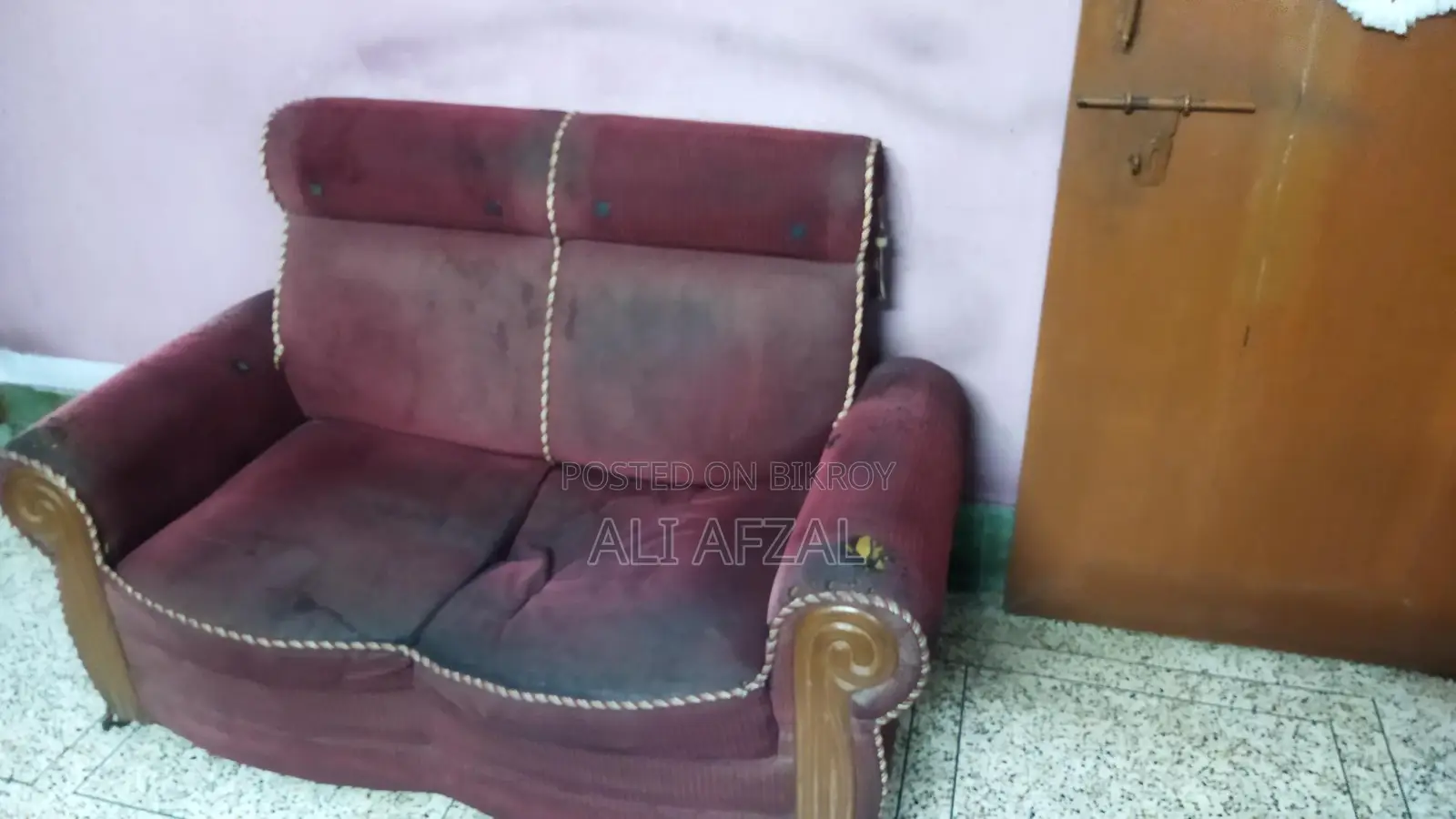 Two-Seater Sofa and TV Trolley for Sale