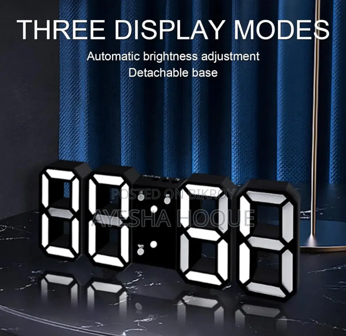 3D LED Digital Clock Electronic Table Alarm