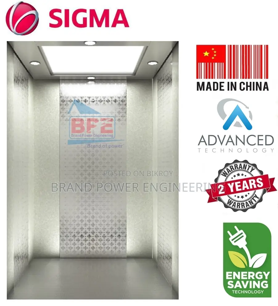 Sigma 7-Stop Elevator | 6-Person Capacity Premium SS Finish