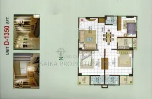 1350 sq ft Space Flat Nearly Ready | Fast Handover Facility