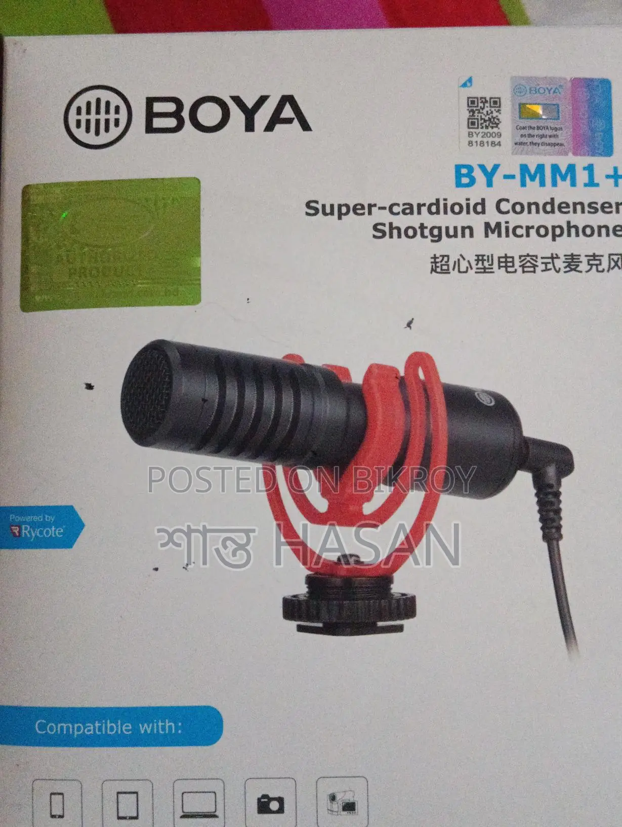 Boya MM1+ Super Cardioid Condenser Shotgun Microphone