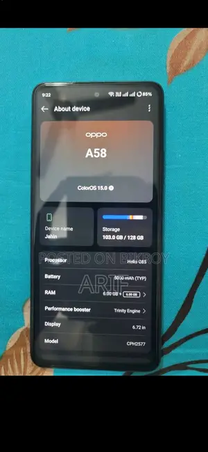 OPPO A58 6/128 (Used)