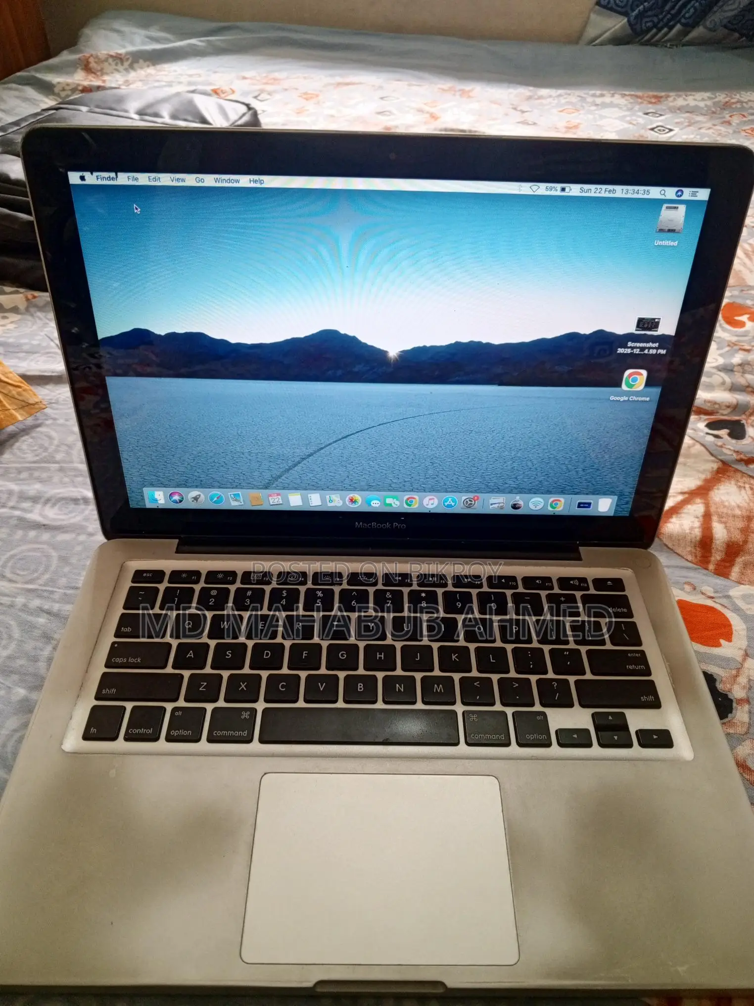Laptop Apple MacBook Pro 2012 8GB Intel Core I5 HDD 256GB