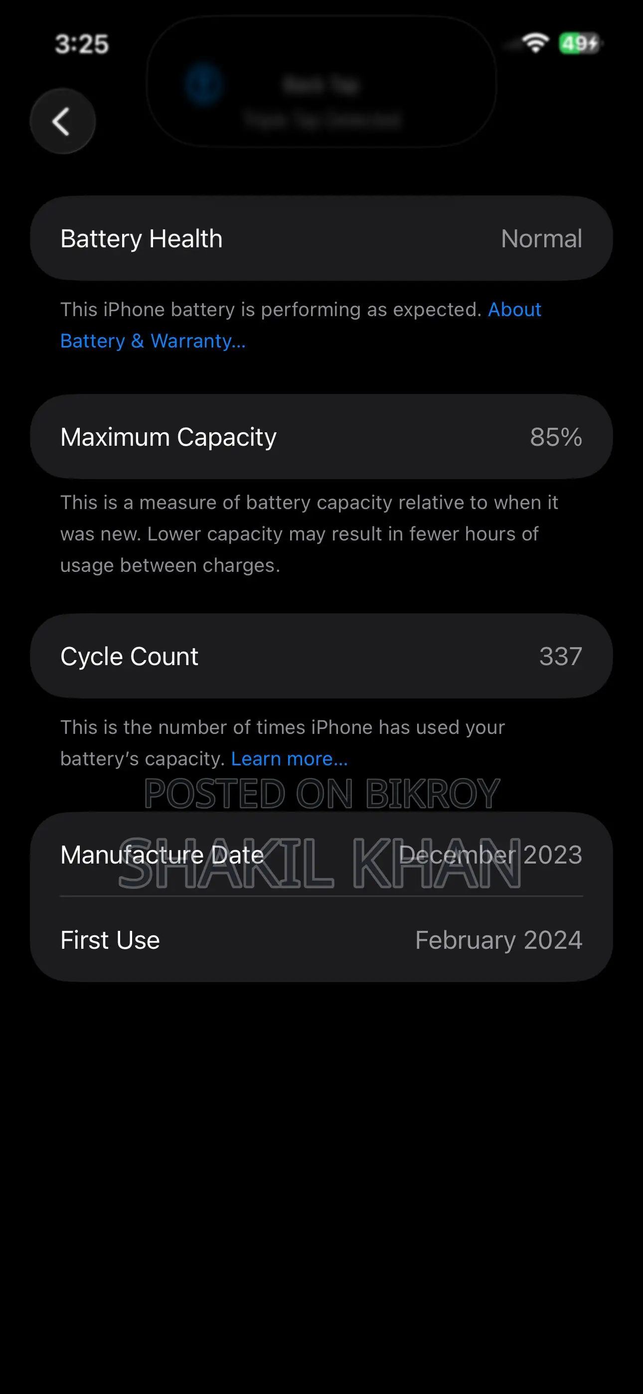Apple iPhone 15 pro max 512 Singapore 🇸🇬 (Used)