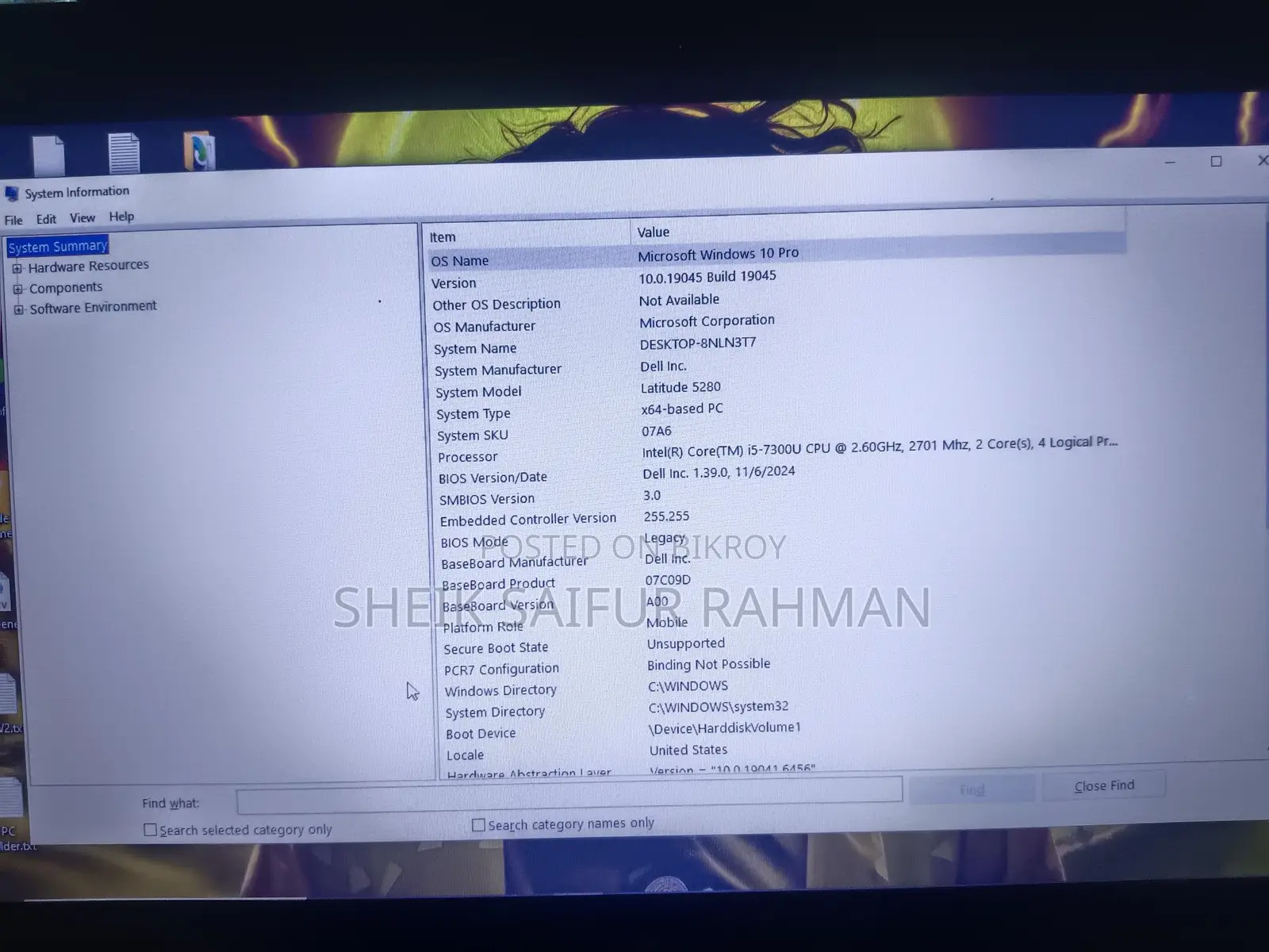 DELL Latitude 5280 | Core I5 7th Gen 8gb RAM SSD