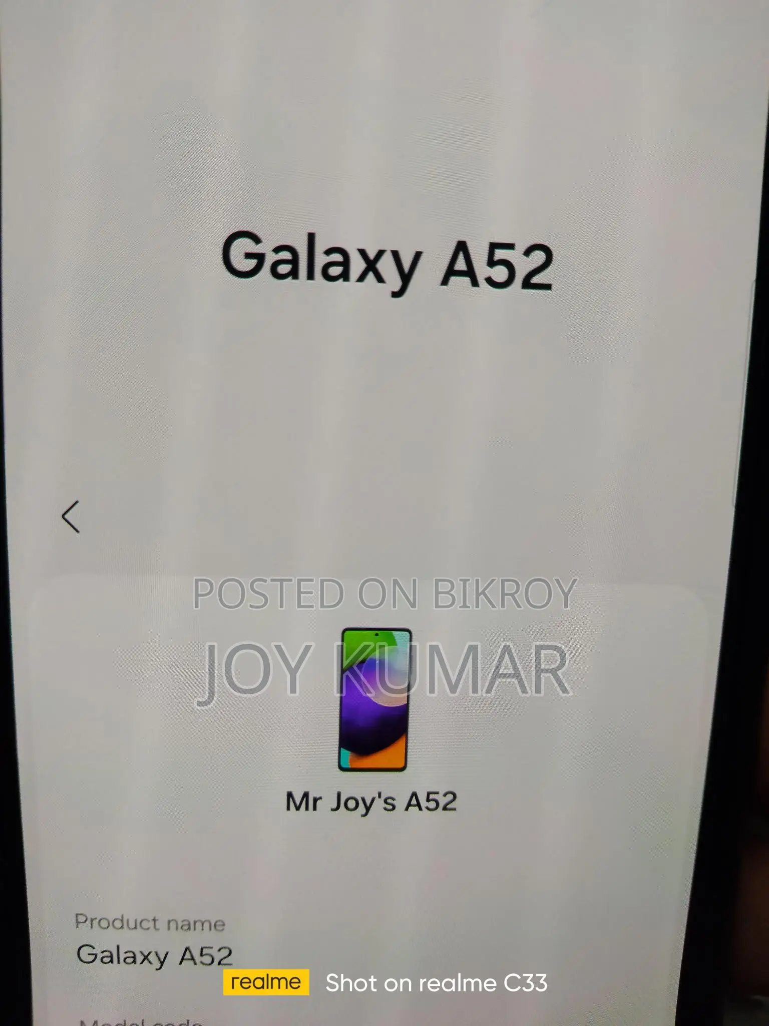 Samsung Galaxy A52 (Used)