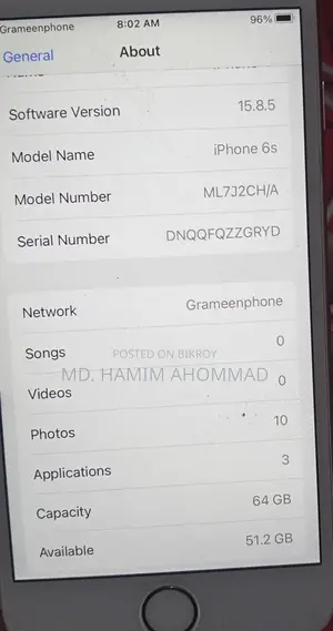 Apple iPhone 6S 64gb (Used)