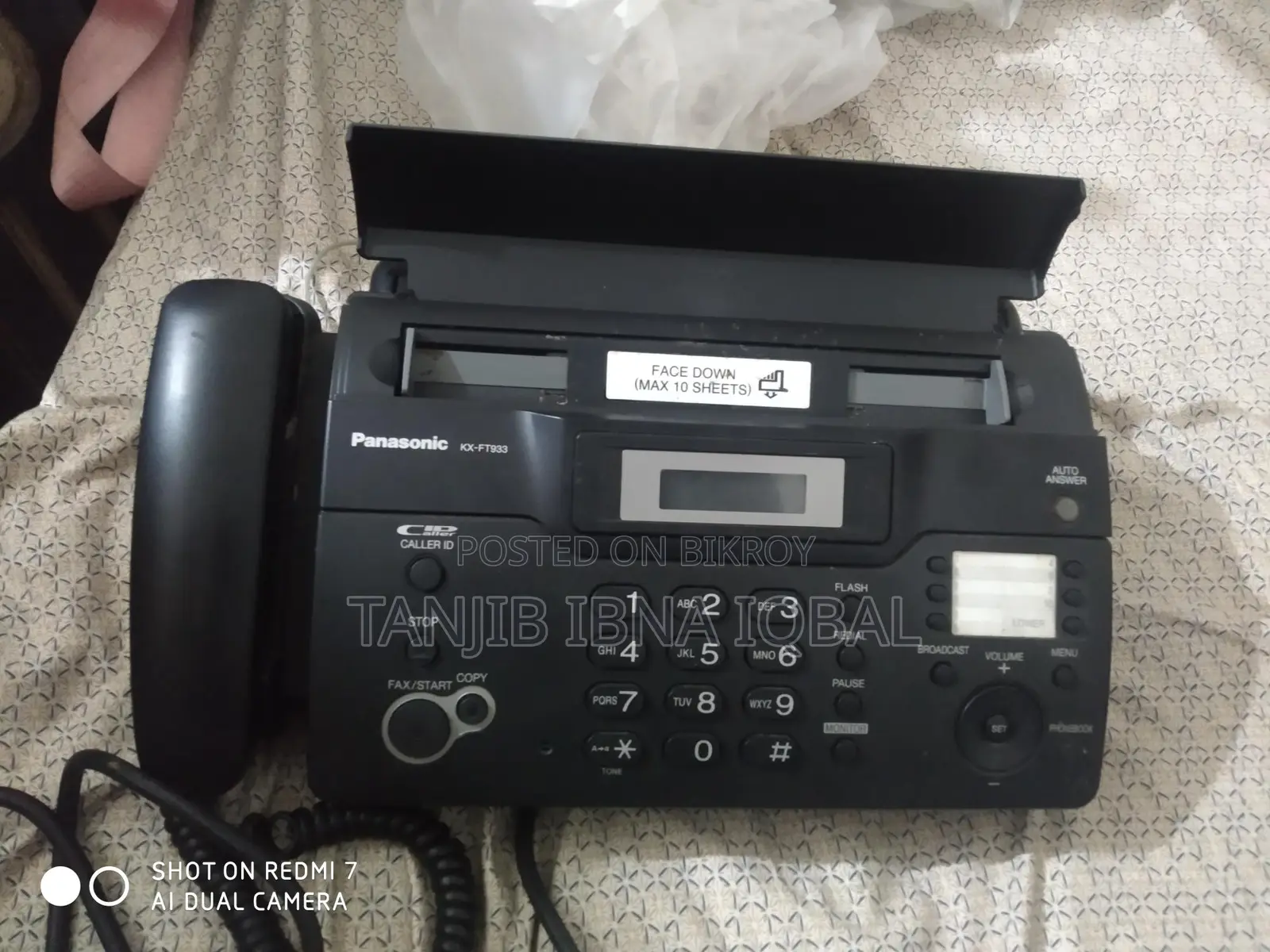 Panasonic Kx-ft933cx Fax Machine