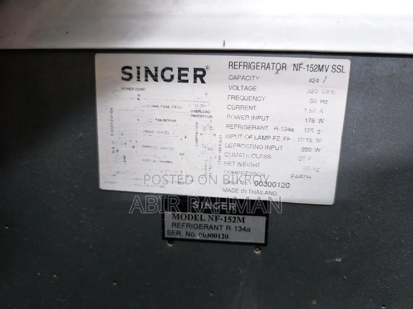 Singer Refrigerator – For Sale in Good Condition