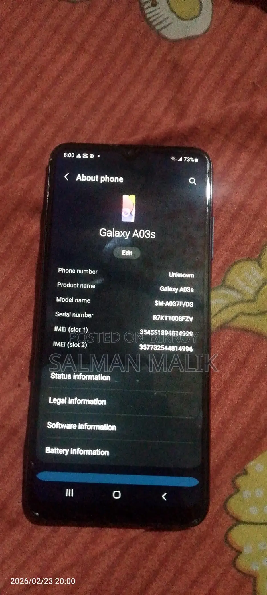 Samsung Galaxy A03S (Used)