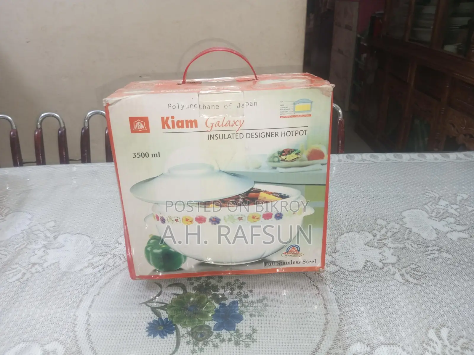 Kiam Galaxy Insulated Stainless Steel, Food Hotpot with A 3500 Ml