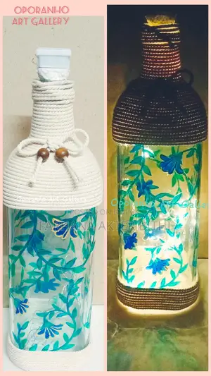 Glass Bottle Lampshade / Showpiece