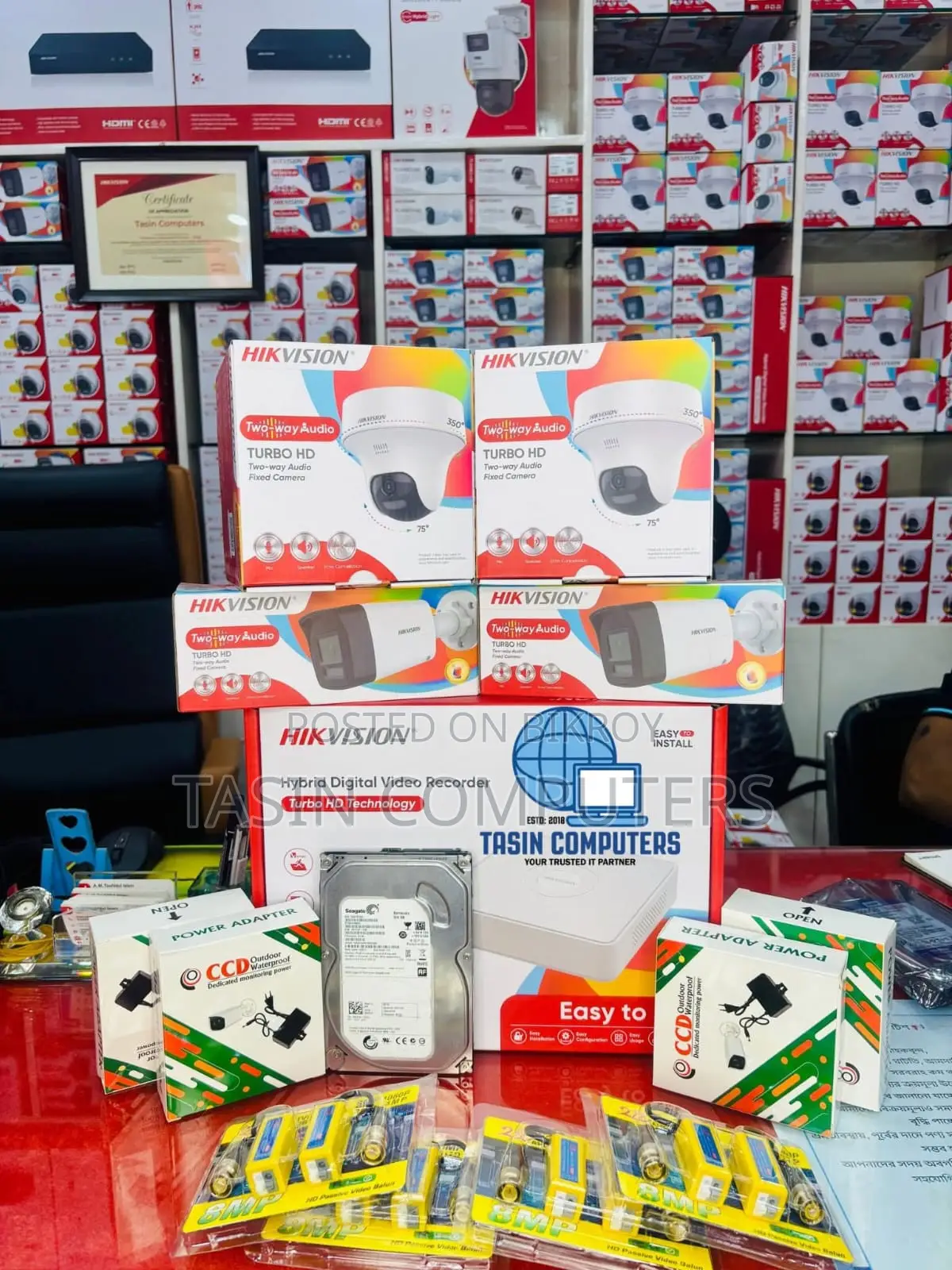 Hikvision Colorvu Two Way Talk 4 Camera Package 24/7