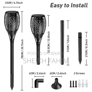 Get 2 Solar Garden Decoration Lights or Home Torches