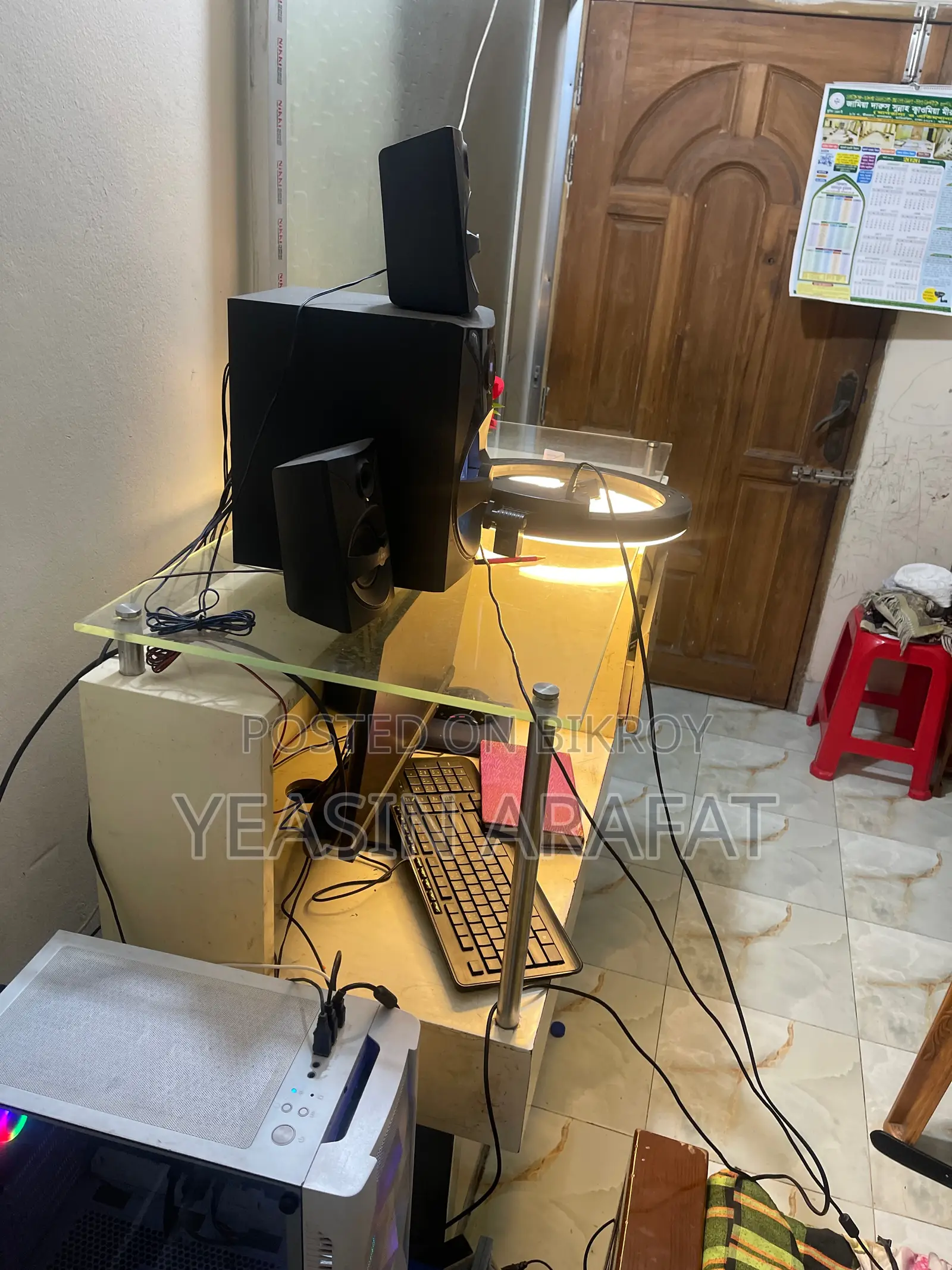 Premium Computer Table (Glass Top) – Urgent Sell