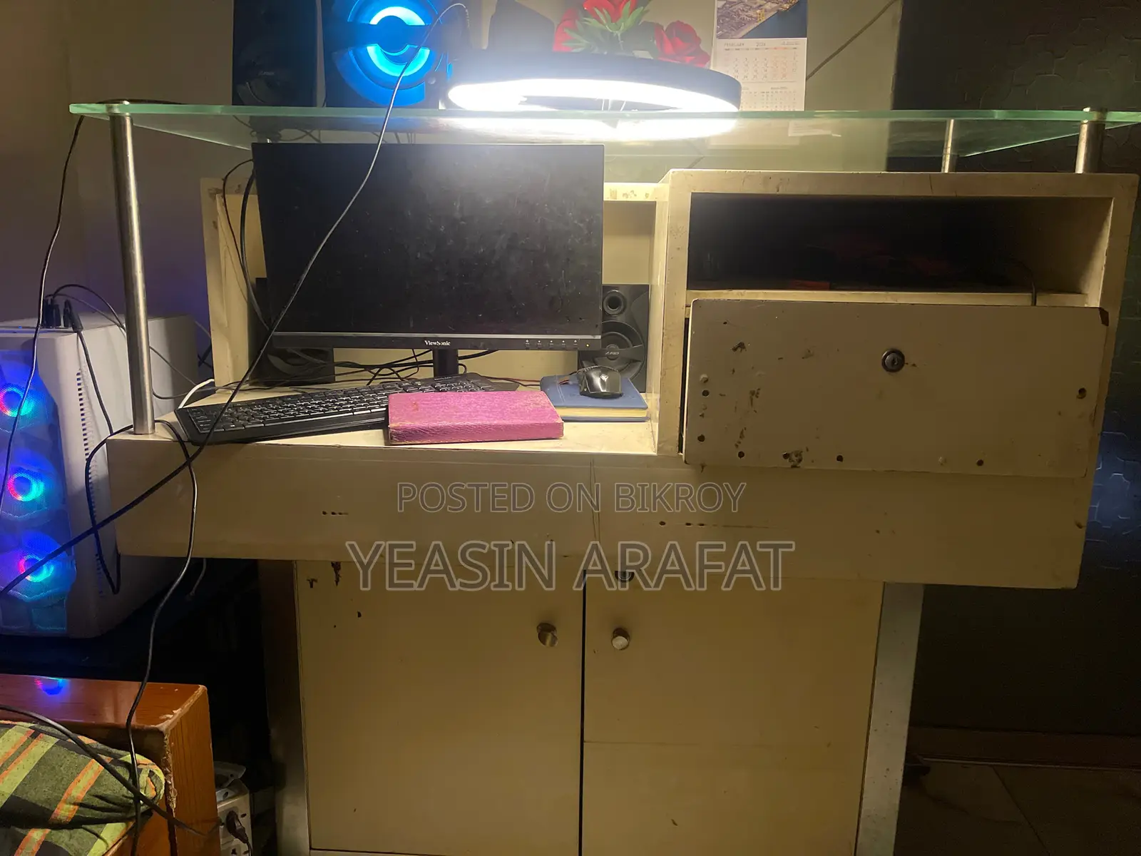 Premium Computer Table (Glass Top) – Urgent Sell