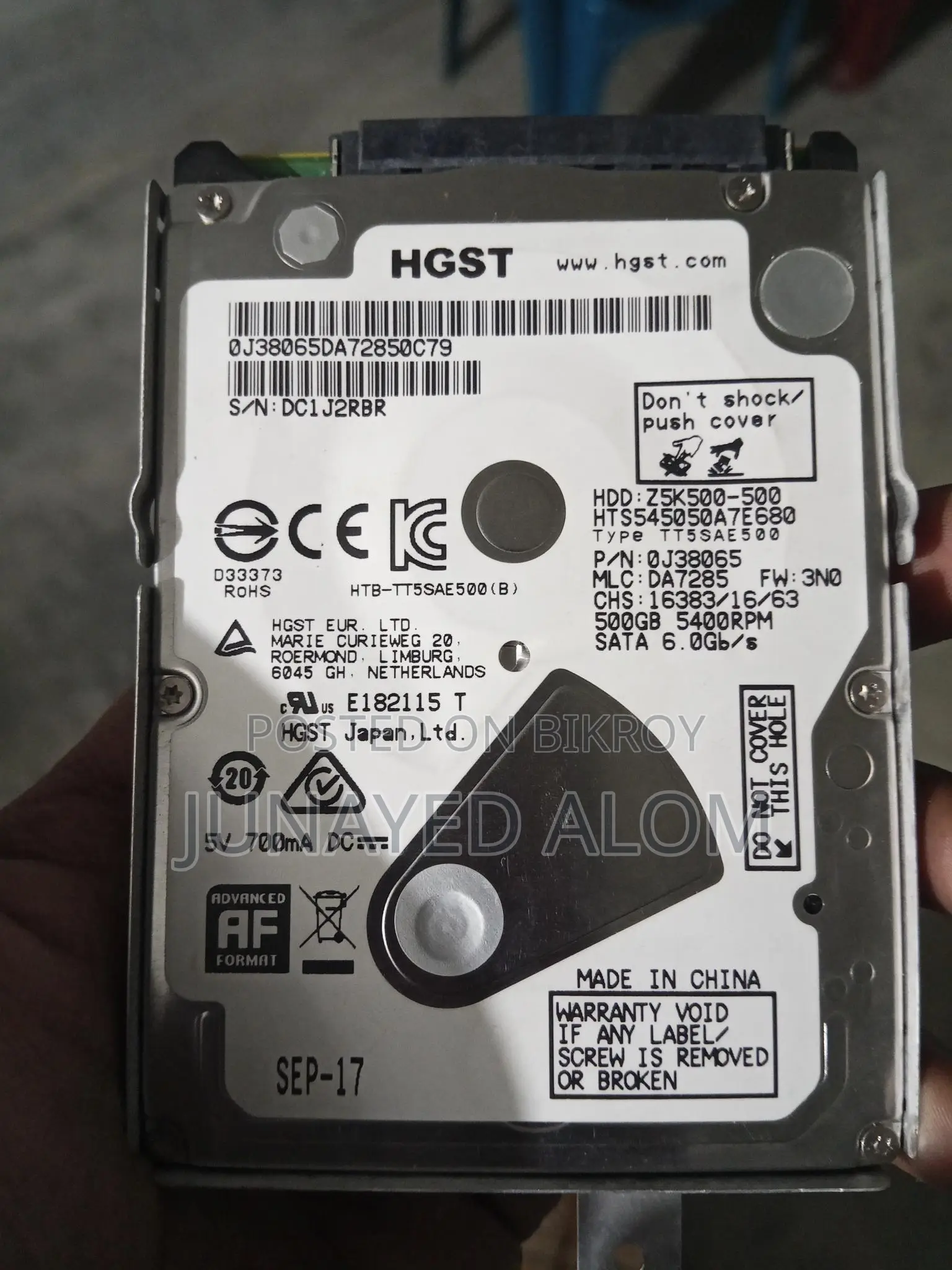 Hgst 500 GB