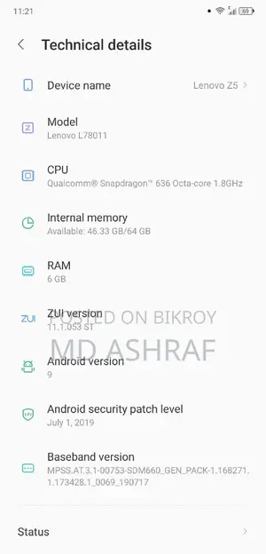 Lenovo Z5 (Used)