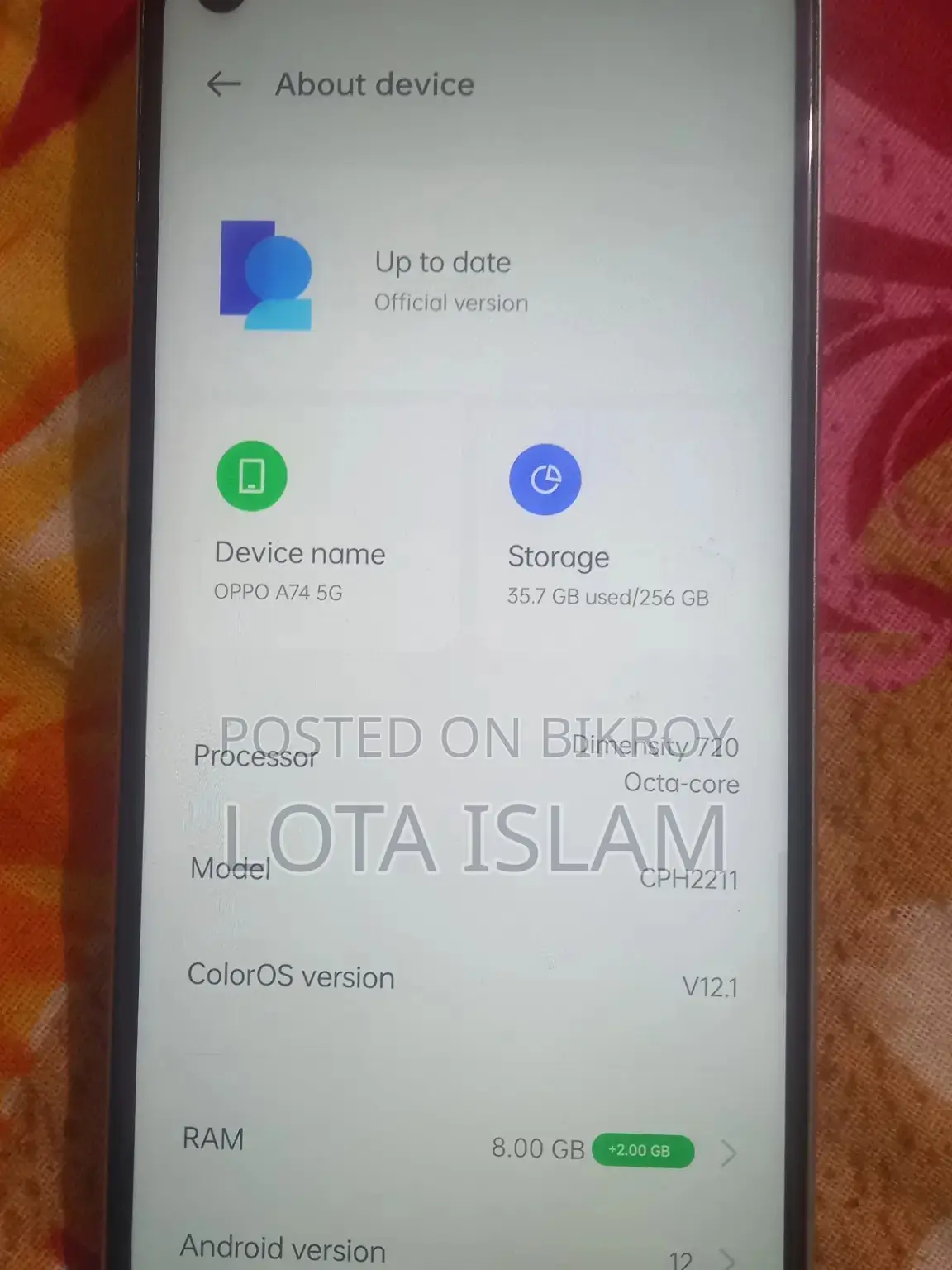 OPPO A74 (Used)