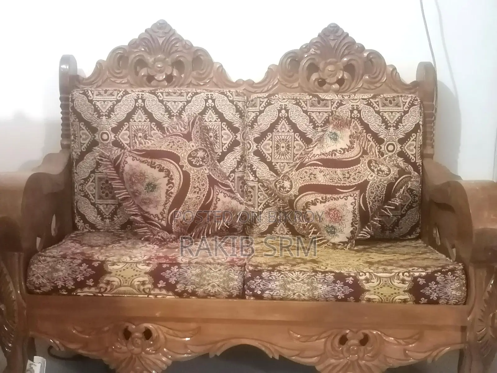 Genuine Teak Wood 2+2+1 Sofa Set