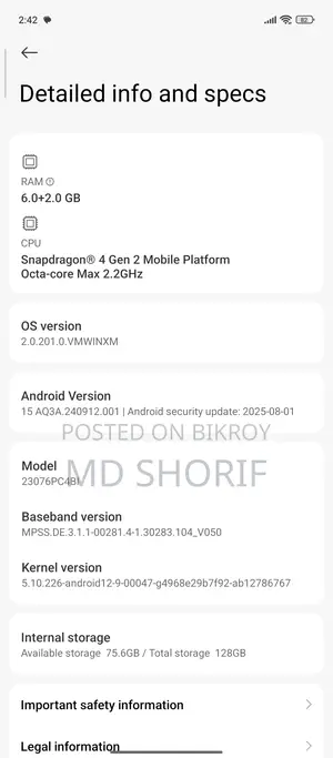 Xiaomi POCO M6 pro 5g (Used)
