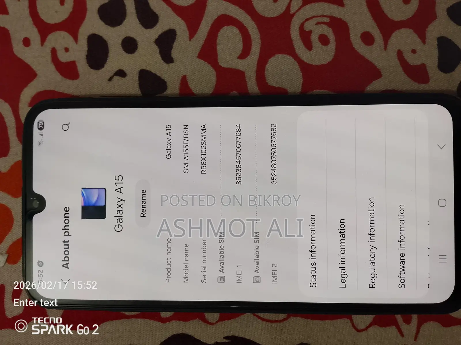 Samsung Galaxy A15 . (Used)