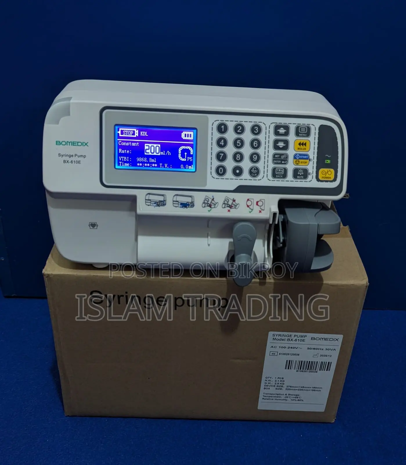 Advanced Digital Syringe Pump – High Precision & Safety Alarms