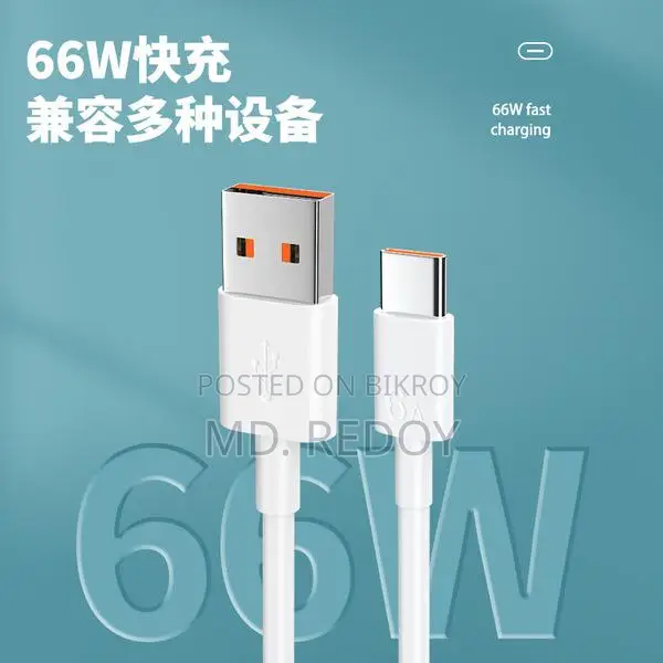 6a Super Fast Charging Data Cable For Huawei Type-c Xiaomi Android