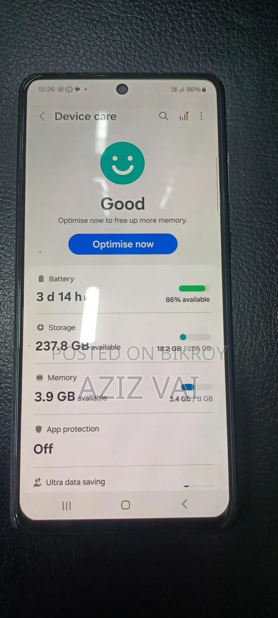 Samsung Galaxy A72 8+8GB.RAM 256,GB.ROM (Used)