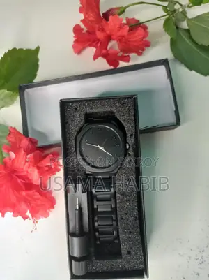 Premium Arabic Dial Silver Chain Watch - Luxury For Man