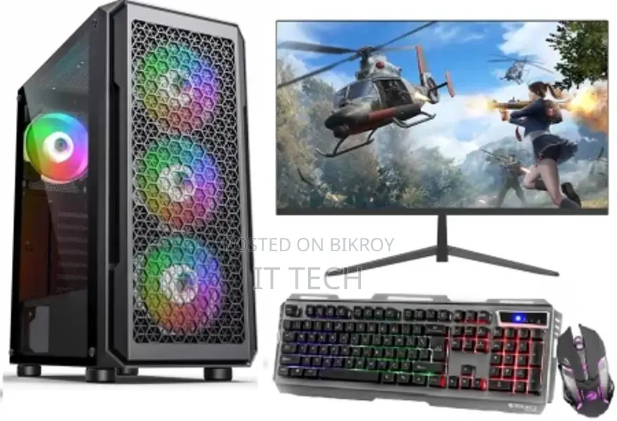 Free-Fire Gaming PC 6th Gen Core i3 8GB RAM 1TB/128GB SSD 4GB GRPX & 20" LED