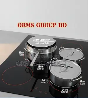 1× Cooking Pot, 7l,with Lid/frying Pan,2 × Pot,5l, with Lid Set