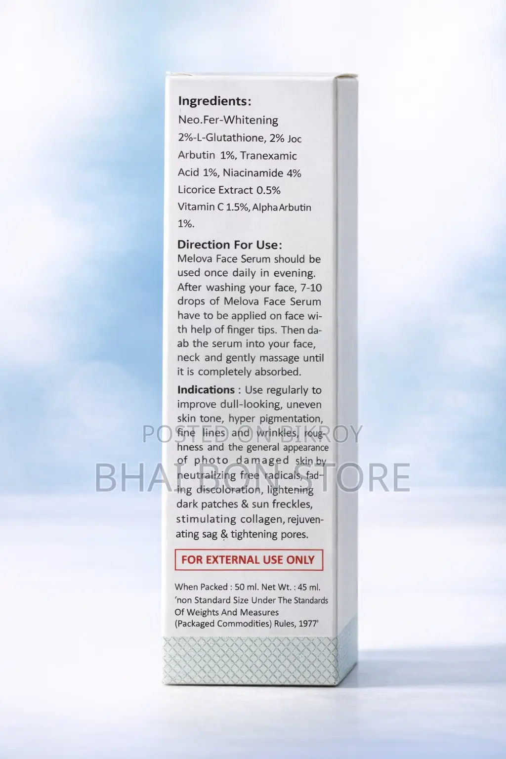 Melova Face Serum 50 Ml Indian