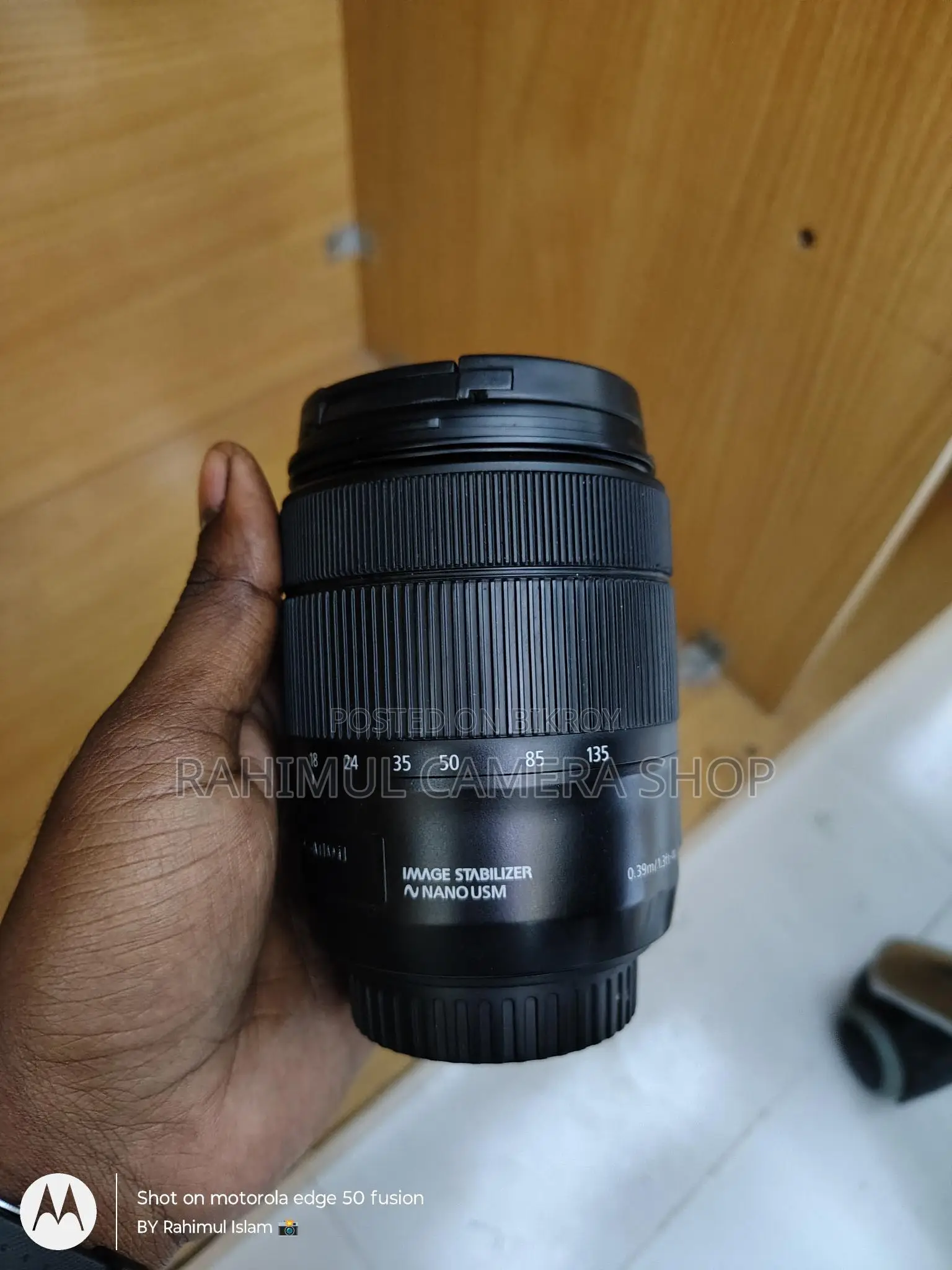 Canon 18-135 USM Master lens..