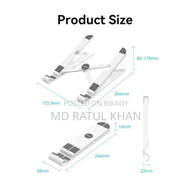 VENTION KDNW0 Laptop Stand White Color