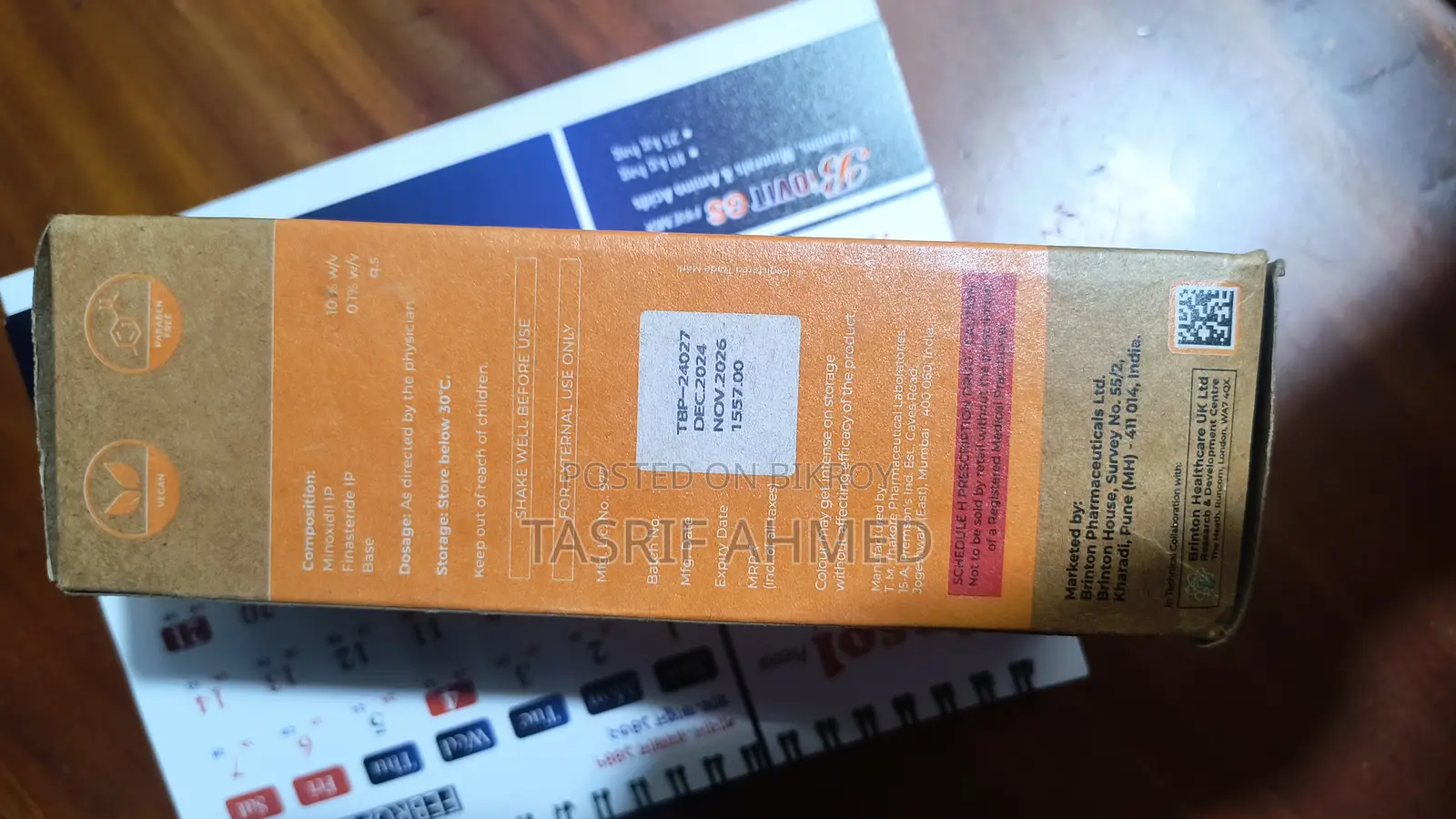 Brintop F 10% Hair Growth Solution (Original, Unused, Intake)