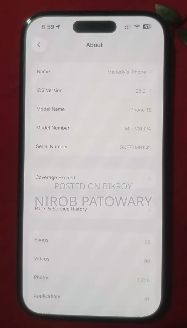 Apple iPhone 15 . (Used)