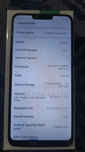 OPPO A3s 8/128/5g (Used)
