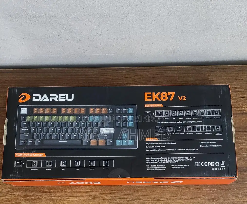 Dareu Ek87 V2 Rgb Mechanical Keyboard For Sell
