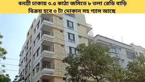 বনশ্রী ঢাকায় ৩.৫ কাঠা জমির উপর ৮ তলা রেডি বাড়ি বিক্রয় হবে