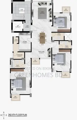 Ready Apartment for Sale in Bashundhara R/A, Block-J, 1950 sq ft