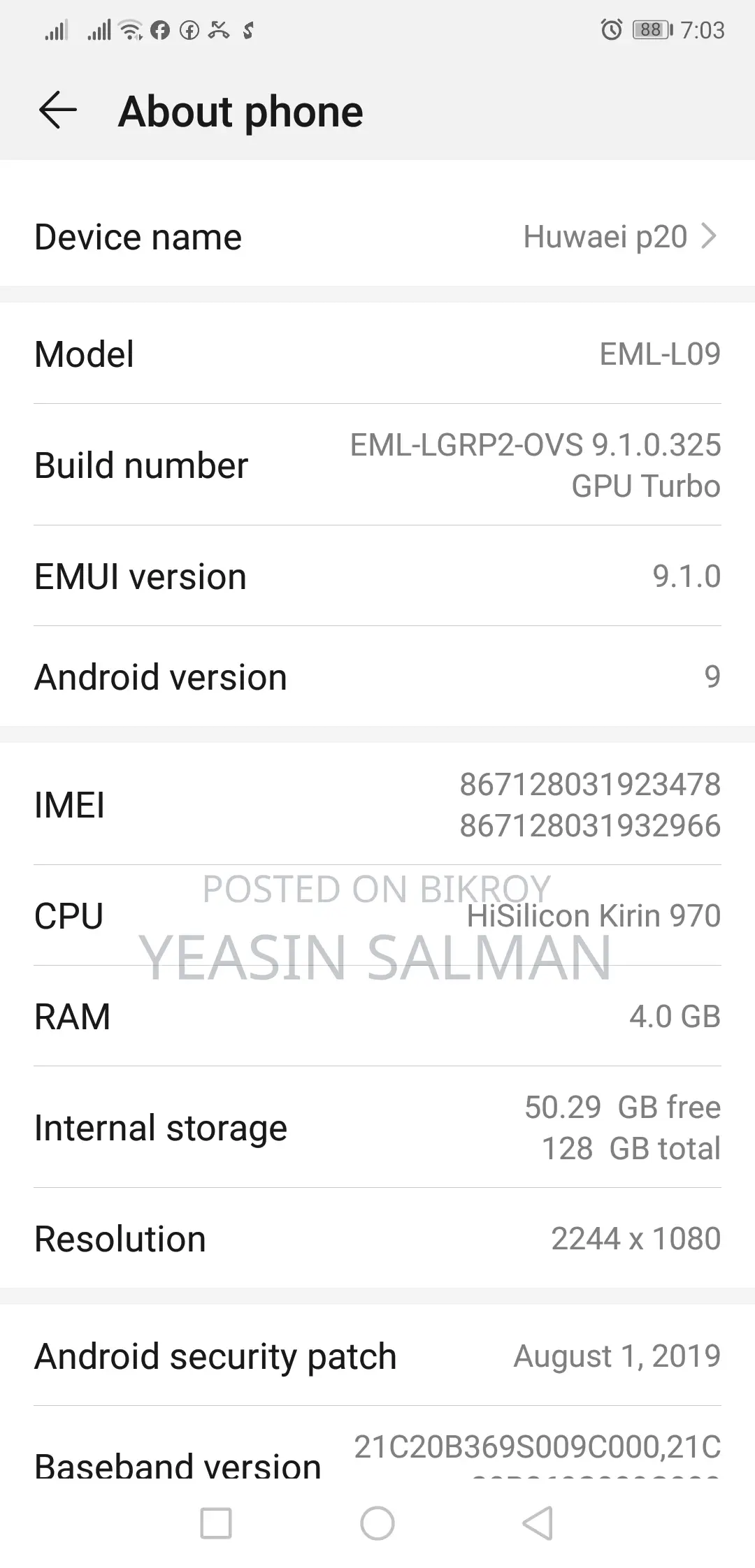 Huawei P20 (Used)