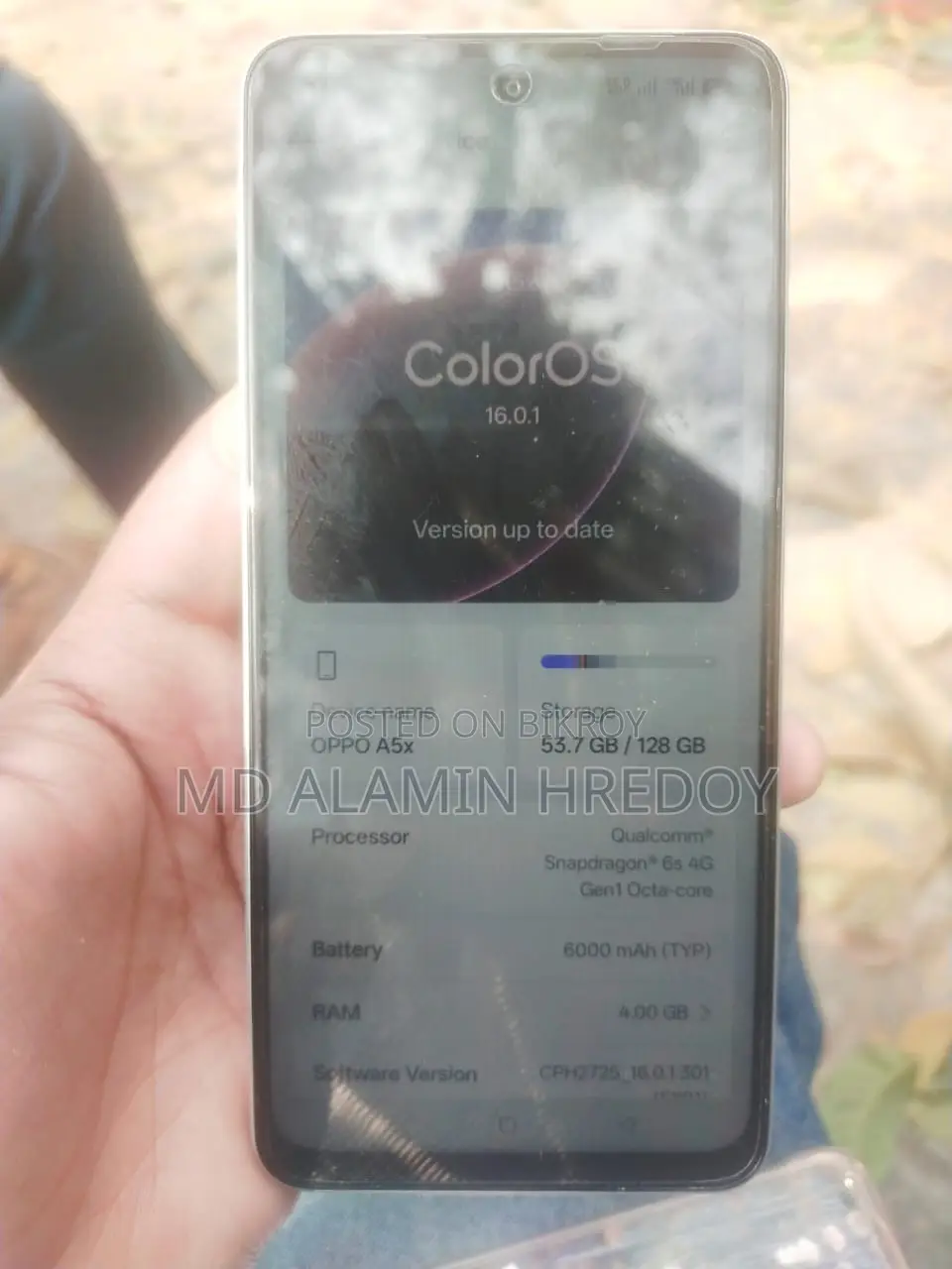 OPPO A5x Android 16 - 4/128GB (Used)
