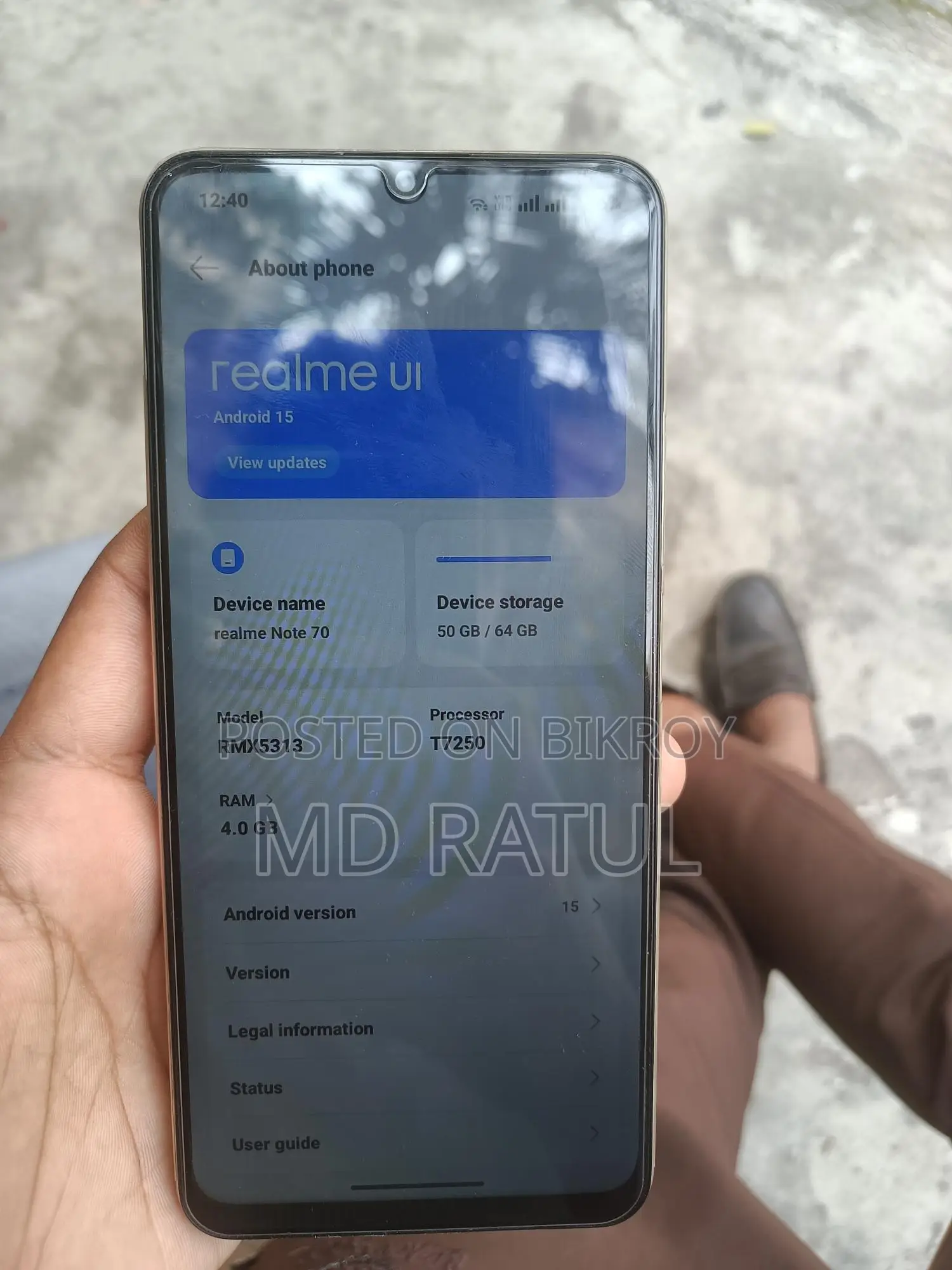 Realme Note 70 . (Used)