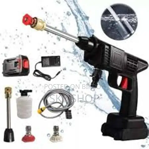 High-Pressure Car Wash Spray Gun Machine with Rechargeable 2 Batteries