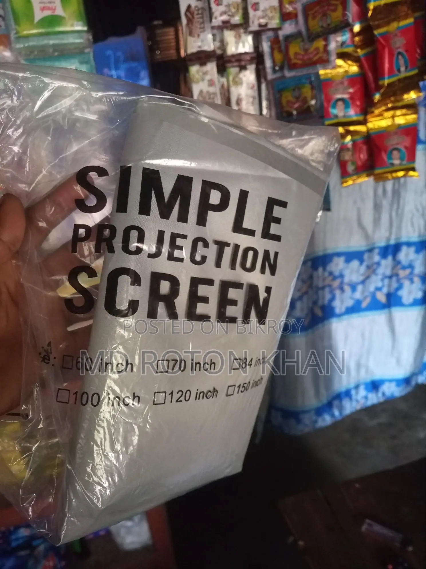 Alr. Projector Screen 72"