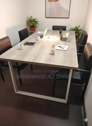Sturdy Office Table and 4 Comfortable Chairs Set (Urgent Sell)