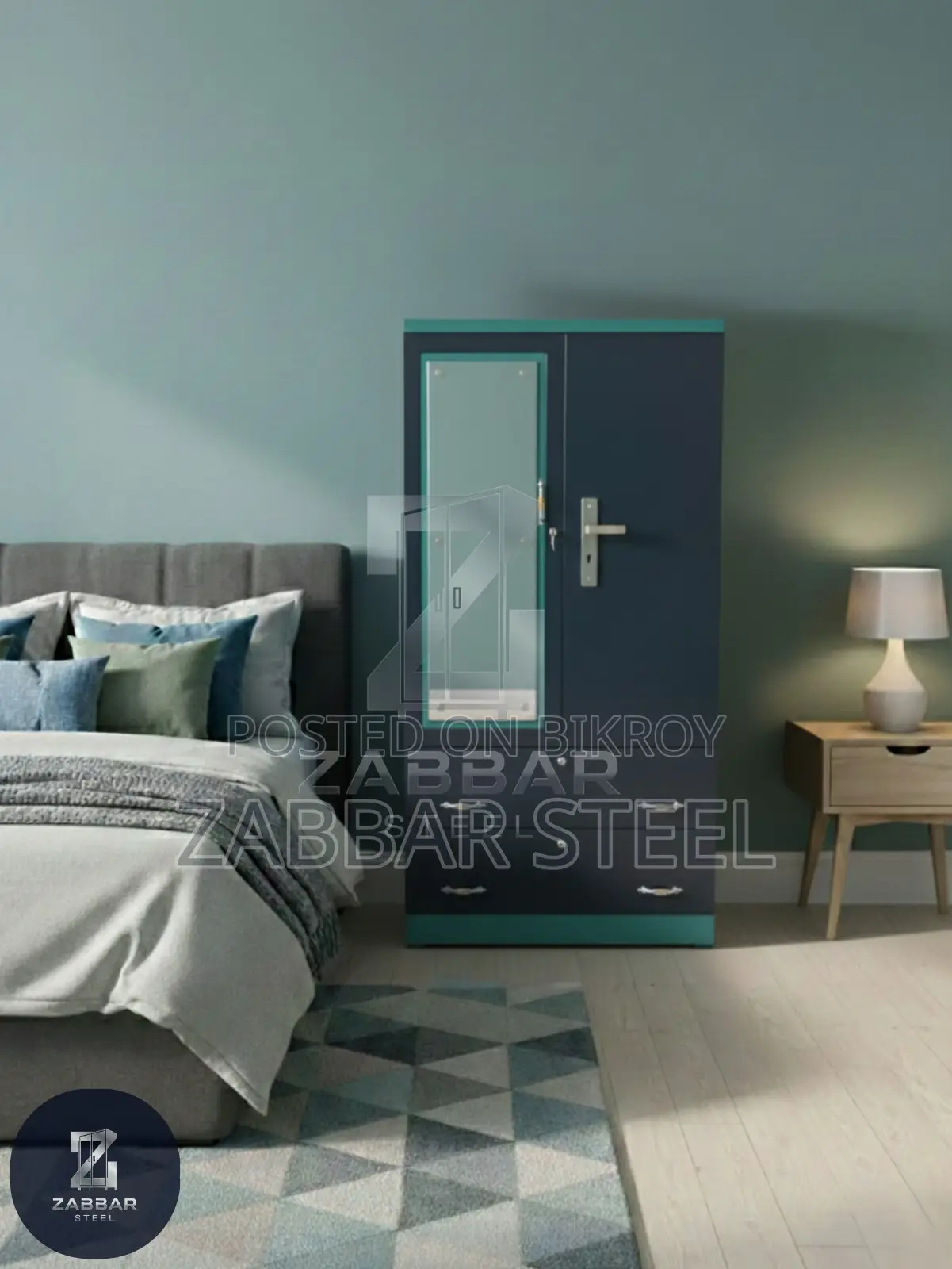 Zabbar Steel Two-Door Steel Almirah