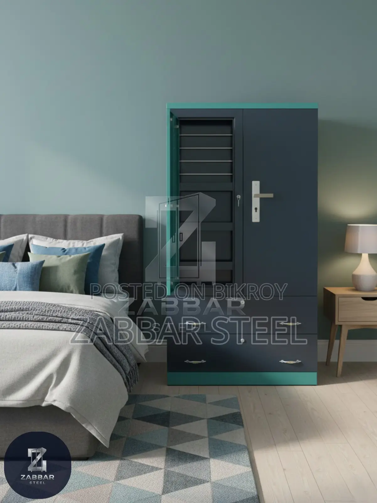 Zabbar Steel Two-Door Steel Almirah